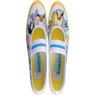 Asahi Shoes Pokemon S05 Indoor Shoes, Made in Japan, Yellow