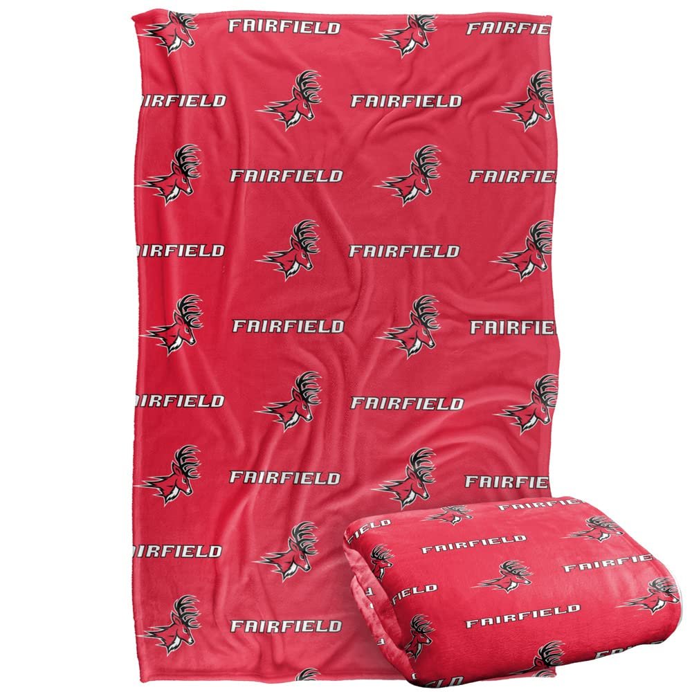 Fairfield University Stags Blanket, 36"x58" Logo Pattern,Silky Touch Super Soft Throw Blanket 36" x 58"