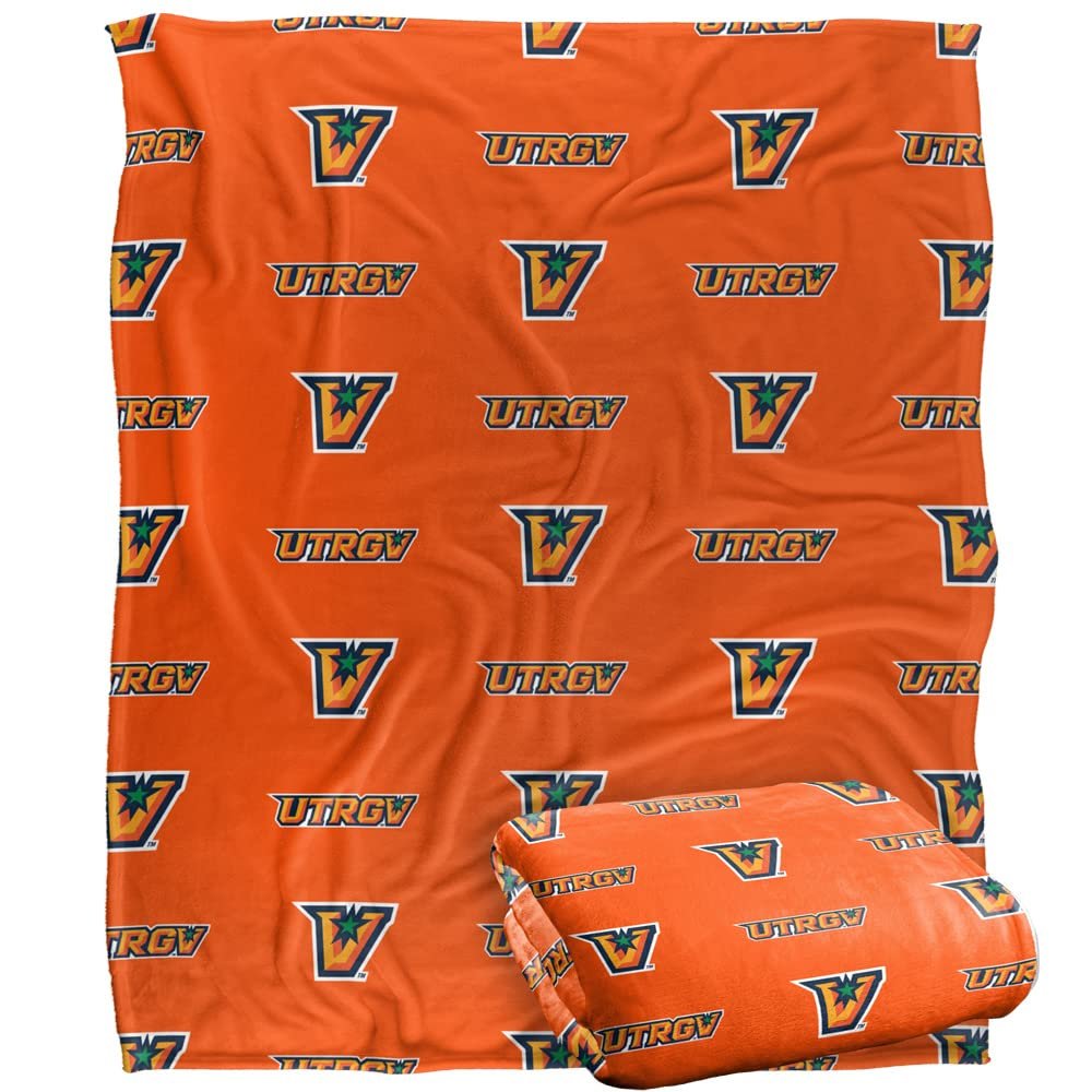 University of Texas Rio Grande Valley Vaqueros Blanket, 50"X60" Logo Pattern,Silky Touch Super Soft Throw Blanket 50" x 60"