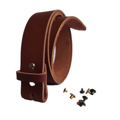1.5 inch Men's Cowhide Leather Belt 38mm Classic without Buckle (34 inch (Waist 34), Cognac)