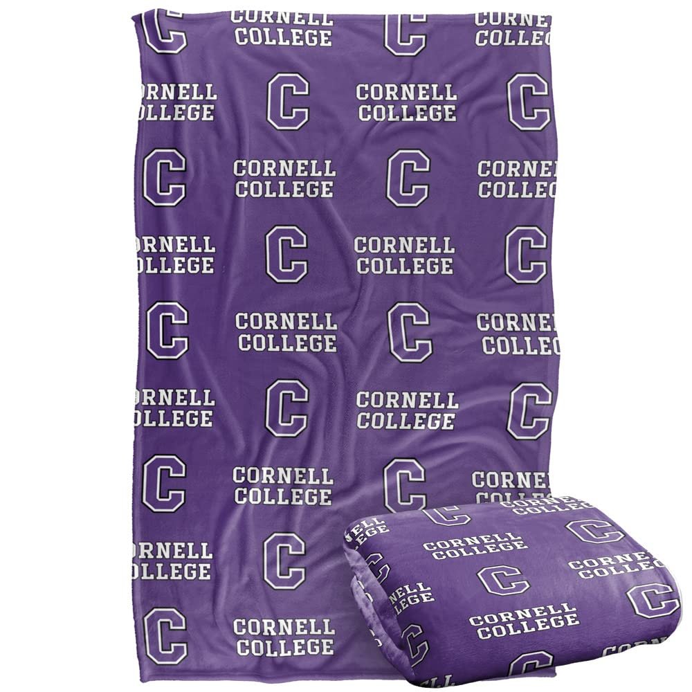 Cornell College Rams Blanket, 36"x58" Logo Pattern,Silky Touch Super Soft Throw Blanket 36" x 58"