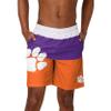 Clemson Tigers NCAA Mens 3 Stripe Big Logo Swimming Trunks view 2