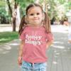 Olive Loves Apple Honey Bunny Easter Shirt for Baby and Toddler Youth Girls White on Mauve Shirt 18 Months view 2