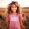 Olive Loves Apple Honey Bunny Easter Shirt for Baby and Toddler Youth Girls White on Mauve Shirt 18 Months view 4