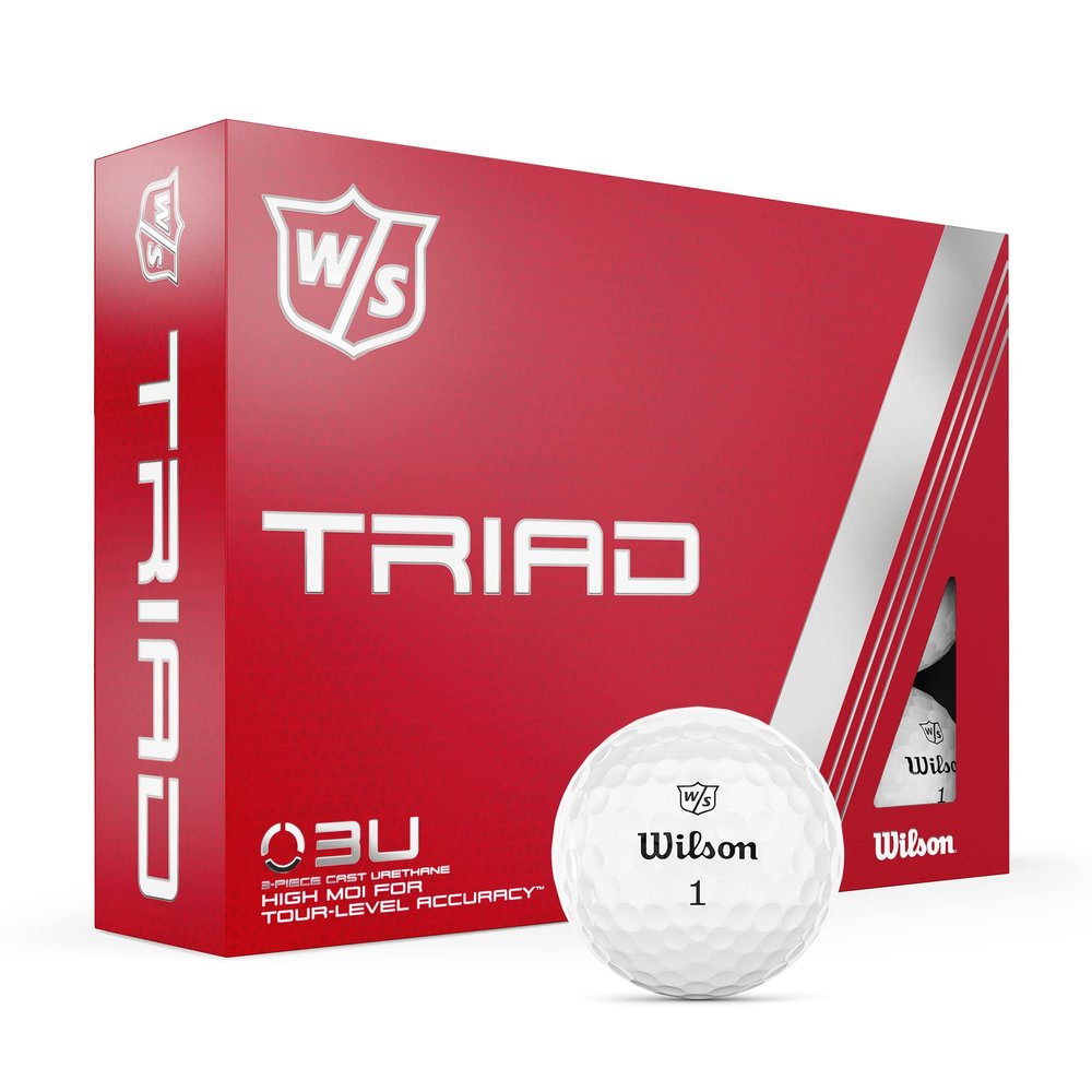 WILSON Staff Triad Golf Ball - 12 Balls, White