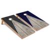 Skip's Garage Dark Grey and Navy Pyramid Corn Hole Set - Regular - Include Hole Lights view 1