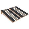Dark Grey Striped Corn Hole Set - Premium - No Accessories view 1