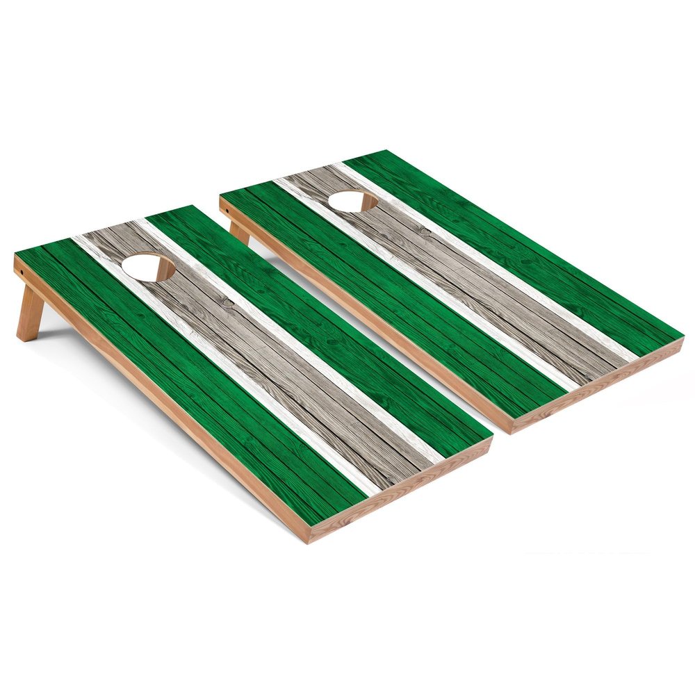 Kelly Striped Corn Hole Set - Regular - Include Carrying Case