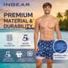 INGEAR Men's Swim Trunks with Compression Liner - 7 Inch Mens Swim Shorts for Swimming, Sports, and Outdoor Activities - Athletic Swimwear Bathing Suit Board Shorts (Medium, Orange) view 4