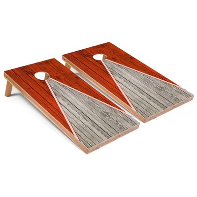 Skip's Garage Orange Pyramid Corn Hole Set - Premium - Include Hole + Edge Lights