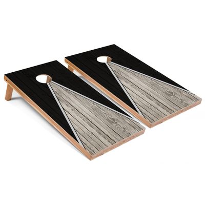 Skip's Garage Black Pyramid Corn Hole Set - Regular - Include Case + Edge Lights