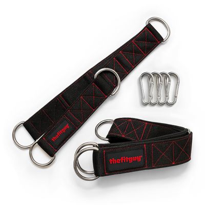 THEFITGUY Cable Attachment Extension Straps (Pair)  Heavy-Duty Adjustable Gym Attachments for Cable & Pulley Machines, Bars & Handles  5 Lengths, Add New Grip Variations & Exercises