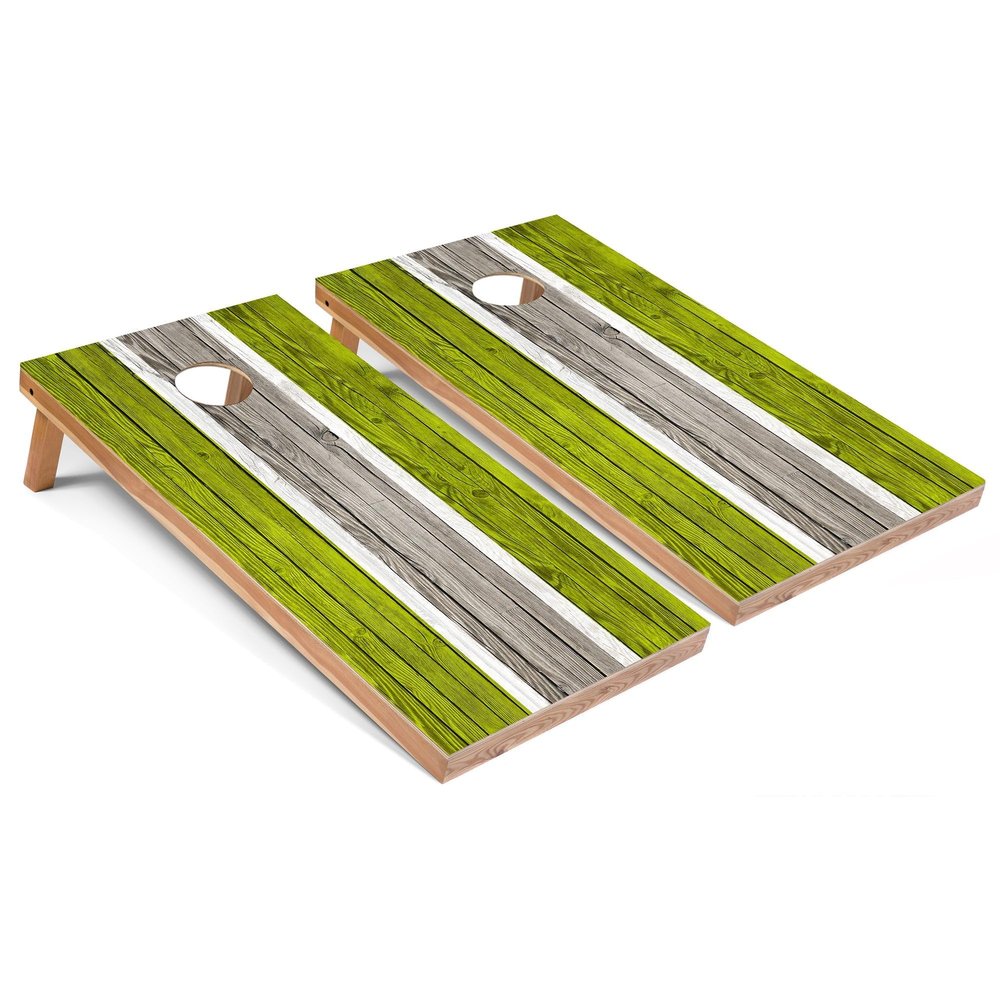 Lime Striped Corn Hole Set - Regular - No Accessories