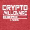 Medium Red Mens Crypto Millionaire Loading Bitcoin Ethereum Funny Deluxe Soft T-Shirt view 3