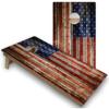 Skip's Garage American Flag Rustic Corn Hole Set - Premium - Include Case + Hole + Edge Lights view 1