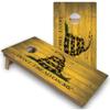 Skip's Garage Gadsden Flag Corn Hole Set - Regular - Include Case + Edge Lights view 1