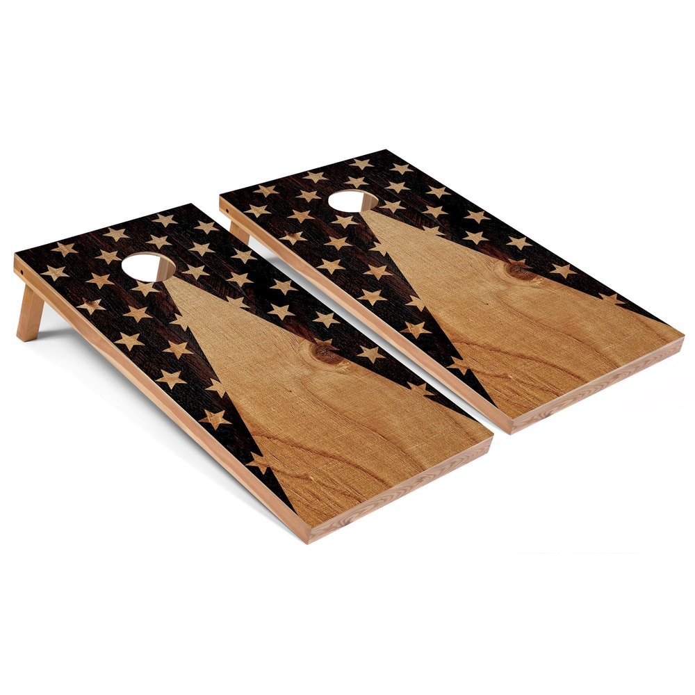 Skip's Garage American Flag Dark Corn Hole Set - Regular - No Accessories