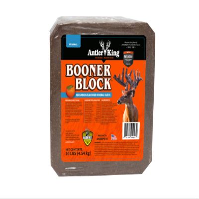 Antler King Persimmon Flavored Booner Block for Deer, 10 lb Block Year-Round Long-Range Deer Attractant