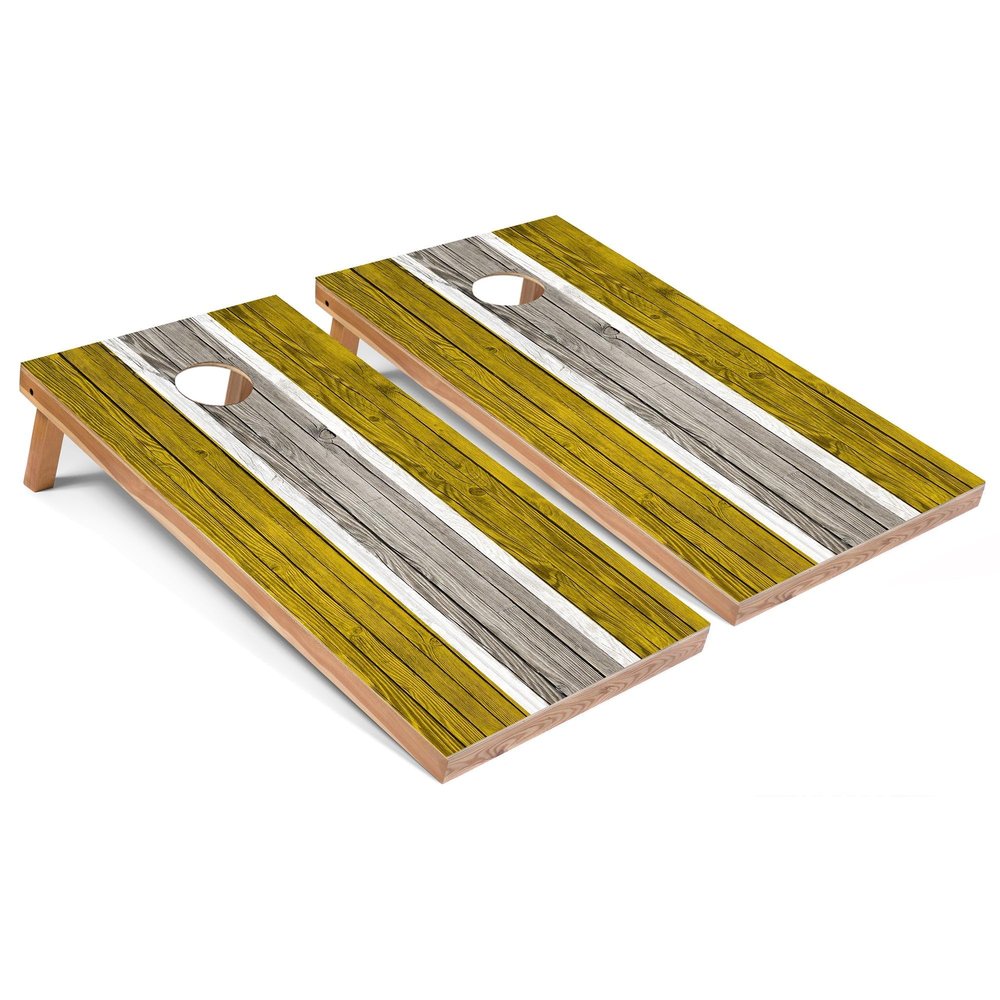 Yellow Striped Corn Hole Set - Regular - No Accessories