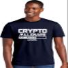 Large Navy Blue Mens Crypto Millionaire Loading Bitcoin Ethereum Funny Deluxe Soft T-Shirt view 1