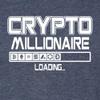 Large Navy Blue Mens Crypto Millionaire Loading Bitcoin Ethereum Funny Deluxe Soft T-Shirt view 3