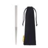SILVERANT Ultralight Titanium Solid Chopsticks - Long Handle Utensil Set - Perfect for Camping, Hiking, Backpacking & Home view 1