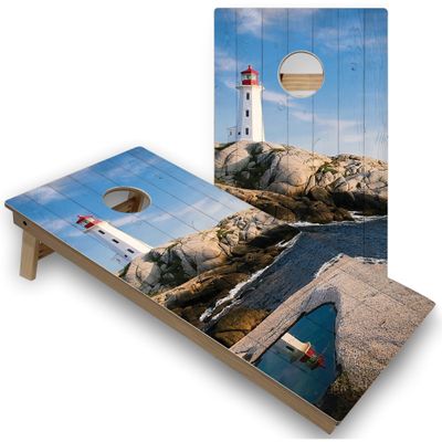 Skip's Garage Lighthouse Corn Hole Set - Premium - Include Case + Hole Lights