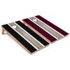 Black and Maroon Striped Corn Hole Set - Premium - Include Edge Lights view 1