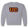 CreateMyTee | Ursinus College Full Color UC Crewneck Sweatshirt (Sport Grey, X-Large) view 1
