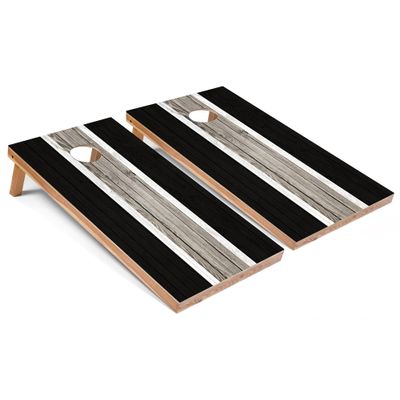 Black Striped Corn Hole Set - Regular - No Accessories