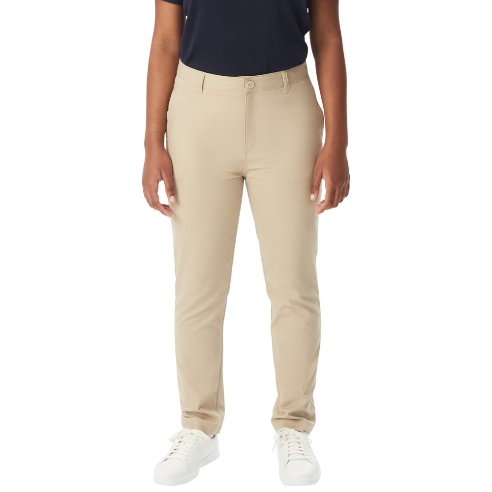 French Toast Young Women's Juniors' Slim Fit Stretch Twill Pant, Khaki, 4