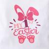 Toddler Baby Boy Girl Easter Outfit My 1st Easter Cute Bunny Romper Bodysuit Tops Long Pants Hat 3Pc Summer Clothes (Pink, 18-24 Months) view 4