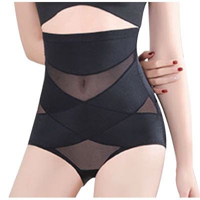 tuduoms Women's Shapewear Slimmer Body Shaper Waist Trainer Double Tummy Control Compression Butt Lifter Panties Girdle Black