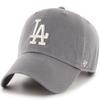 Los Angeles Dodgers Dark Gray Clean Up Adjustable Hat, Adult One Size Fits All view 1