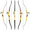 Black Hunter Takedown Competition Athletic 68" Recurve Bow for Adult 26-40 lbs with Aluminum Riser and Fiberglass Bamboo Limbs Suitable for Beginner Archery Competition Practice Right Hand (36 lbs) view 4