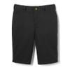 French Toast Boys' Adjustable Waist Flat Front Chino Bermuda Shorts with Stretch (Standard & Husky), Black, 14 Husky view 1