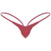 Fldy Men's Stretch G-String Thongs Micro Pouch Bugle Enhancing Pants Tanga Knickers Underwear Wine Red Large view 1