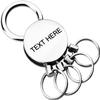Dinikally Personalized Engraved Name Keychain Custom Key Holder with 4 Rings for Man view 1
