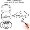 Dinikally Personalized Engraved Name Keychain Custom Key Holder with 4 Rings for Man view 2