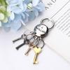 Dinikally Personalized Engraved Name Keychain Custom Key Holder with 4 Rings for Man view 3