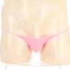 Fldy Men's Stretch G-String Thongs Micro Pouch Bugle Enhancing Pants Tanga Knickers Underwear Pink X-Large view 2