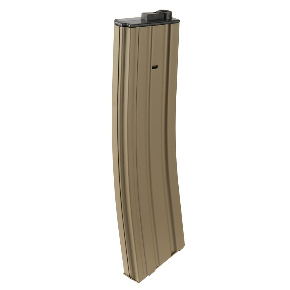 Lancer Tactical 120 Round MidCap Steel Metal 6mm M4 / M16 AEG Airsoft Magazine Clip (Tan, 4 Count)