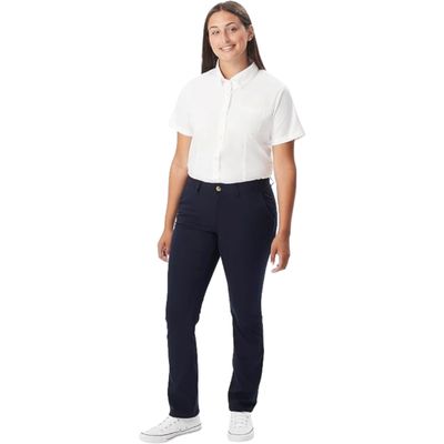 French Toast Women's Straight Fit Stretch Twill Uniform Pant, Navy, 12