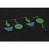 Women Green Butterfly Earrings Clips Cosplay Props Decoration Accessories for Stone Ocean Jolyne Cujoh Kujo (Short version, Earrings) view 2