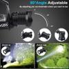 Bud K LED Headlamp USB Rechargeable, Head Lamp XHP70 Super Bright 90000 High Lumen with 5 Modes, Batteries Included, Zoomable, Waterproof Headlight for Camping Hunting Running Fishing Biking (Black) view 4