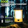 Camping Lantern 3000LM, LED Lanterns for Power Outages with 4400mAh Phone Charger, Impact-Resistant Rechargeable Lantern, 5 Light Modes Waterproof Lantern for Hurricane Emergency(Orange) view 2