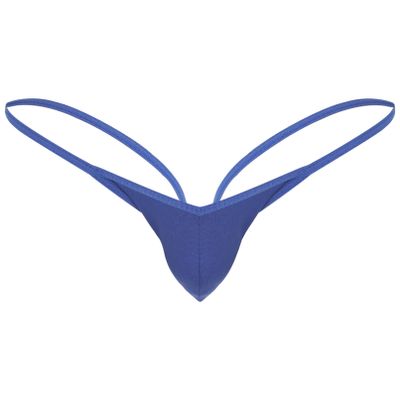 Fldy Men's Stretch G-String Thongs Micro Pouch Bugle Enhancing Pants Tanga Knickers Underwear Blue X-Large