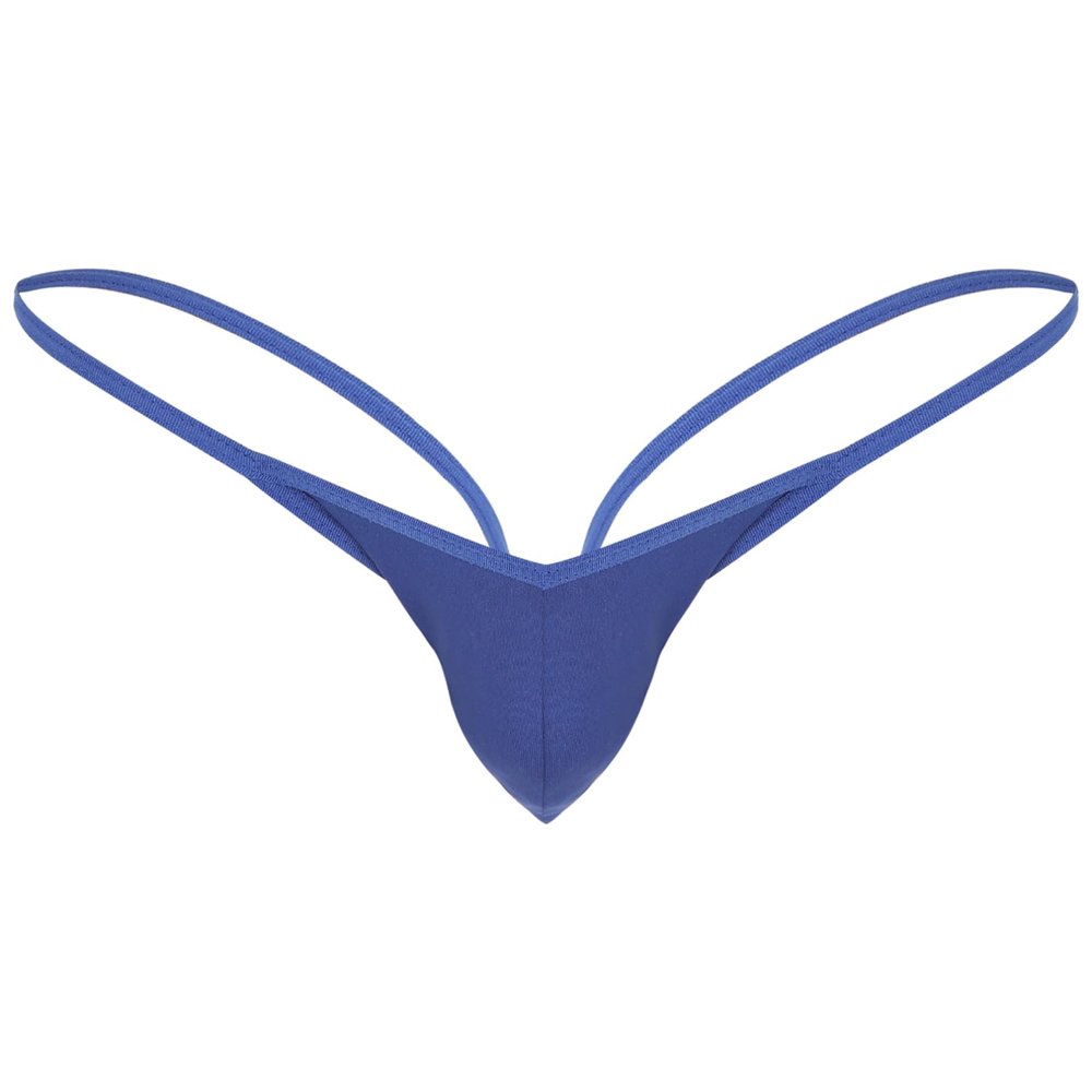 Fldy Men's Stretch G-String Thongs Micro Pouch Bugle Enhancing Pants Tanga Knickers Underwear Blue X-Large