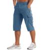 Big & Tall Men's Fishing Shorts - Below Knee, Dry Fit, Tactical, Outdoor, Light Blue view 1