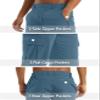 Big & Tall Men's Fishing Shorts - Below Knee, Dry Fit, Tactical, Outdoor, Light Blue view 4